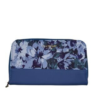 Isaac Mizrahi Blue Floral Cosmetic Bag Case